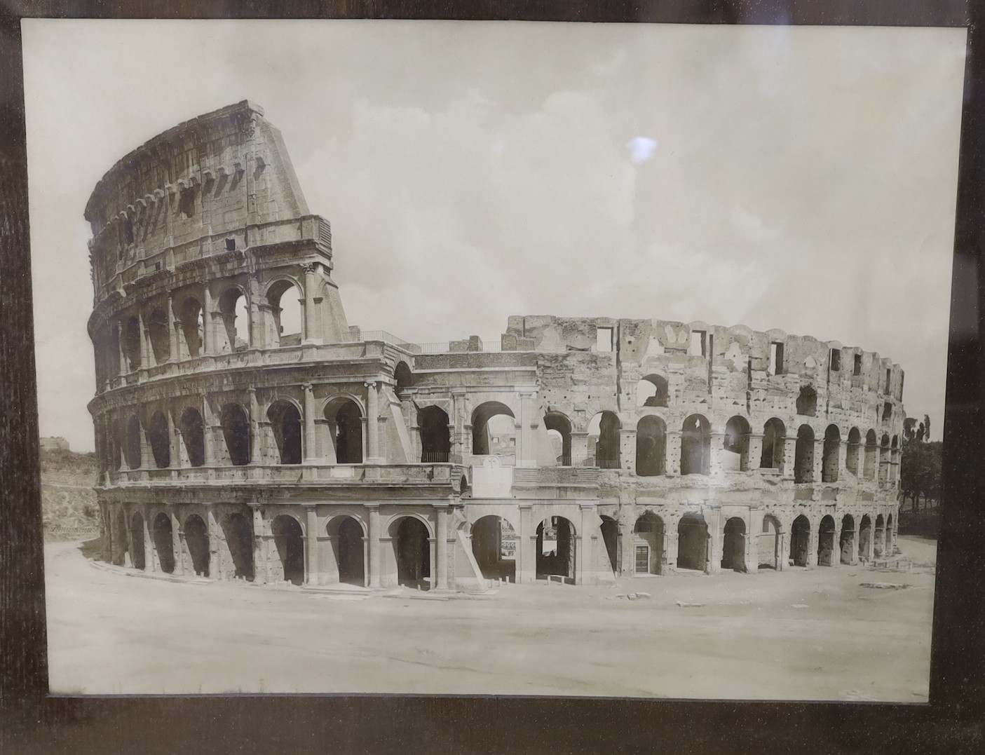 Three large format albumen print photographs comprising George Barker (1844-1894), Niagara Falls, 48 x 40cm The Colosseum and St. Mark’s Square Venice, c.1910, the former 41 x 54cm